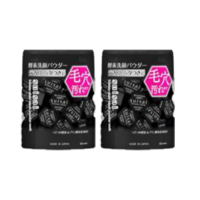 Kanebo Suisai Beauty Black Charcoal Purifying Enzyme Cleansing Powder - 0.4g X 32 pcs (2ea) Set