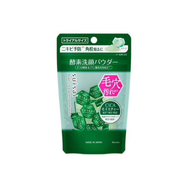 Kanebo Suisai Beauty Clear Green Powder Wash - 0.4g x 15pcs