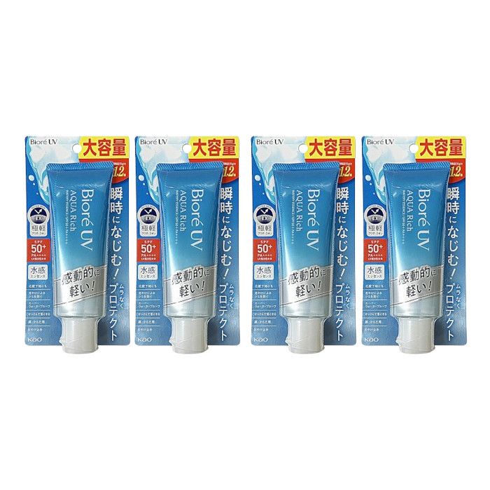 Kao Biore UV Aqua Rich Watery Essence SPF50+ PA++++ - 90g (4ea) Set
