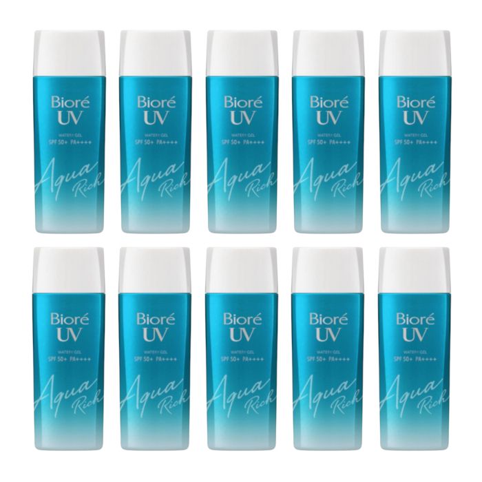 Kao Biore - UV Aqua Rich Watery Gel SPF50+ PA++++ (2019 Edition) - 90ml 10pcs Set