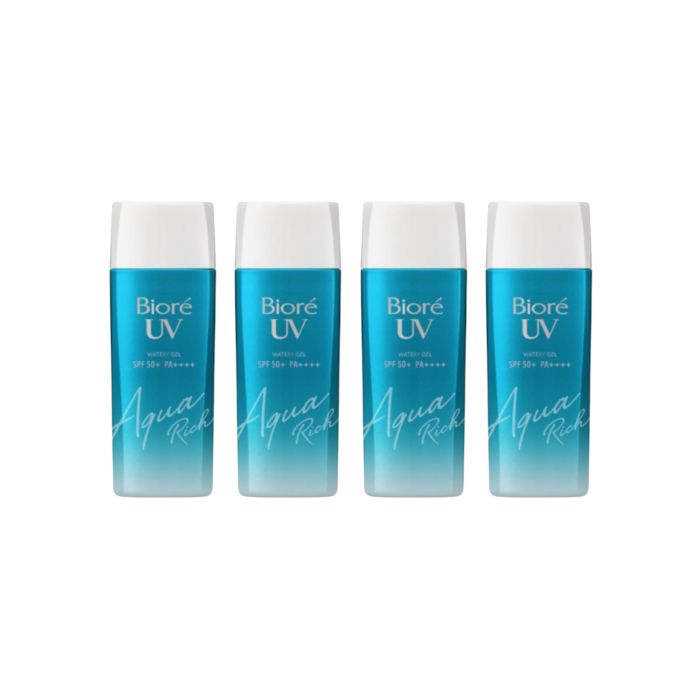 Kao Biore - UV Aqua Rich Watery Gel SPF50+ PA++++ (2019 Edition) - 90ml 4pcs Set