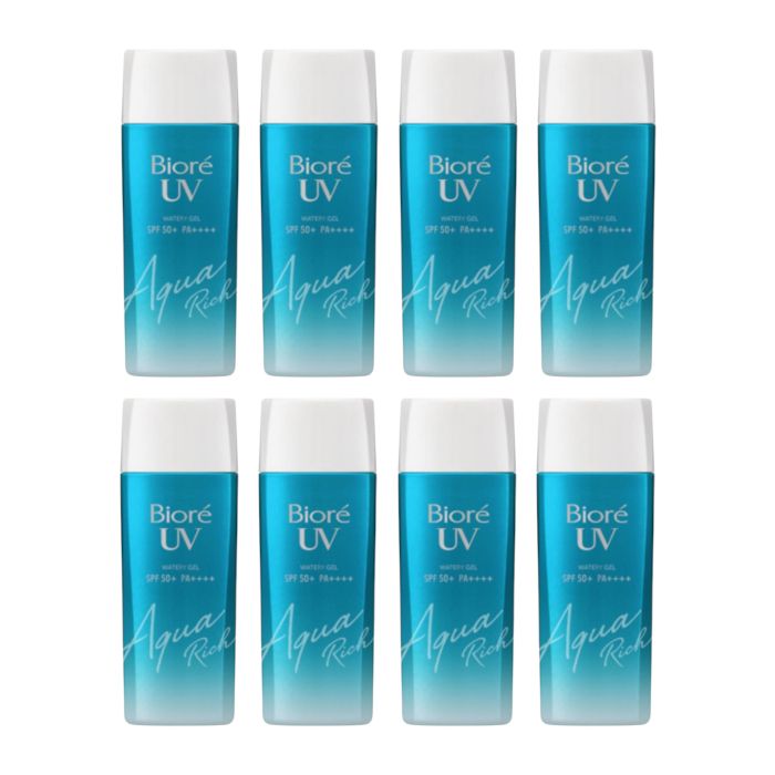 Kao Biore - UV Aqua Rich Watery Gel SPF50+ PA++++ (2019 Edition) - 90ml 8pcs Set