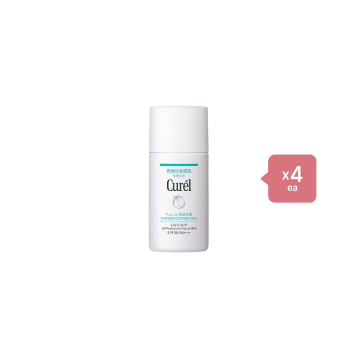 Kao Curel Intensive Moisture Care UV Protection Facial Milk SPF30 PA+++ - 30ml (4ea) Set