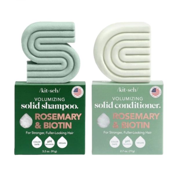 KITSCH Rosemary & Biotin Volumizing Shampoo & Conditioner Combo - 91g+77g