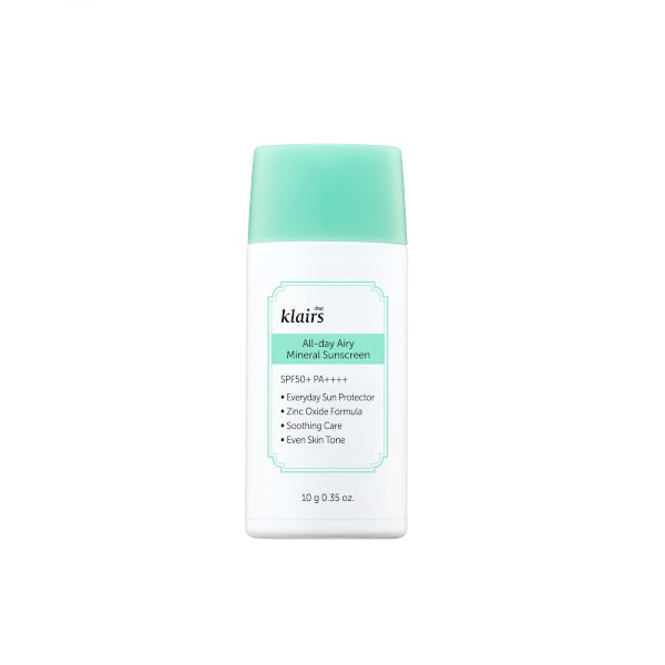Klairs All-day Airy Mineral Sunscreen SPF50+ PA++++ - 10g