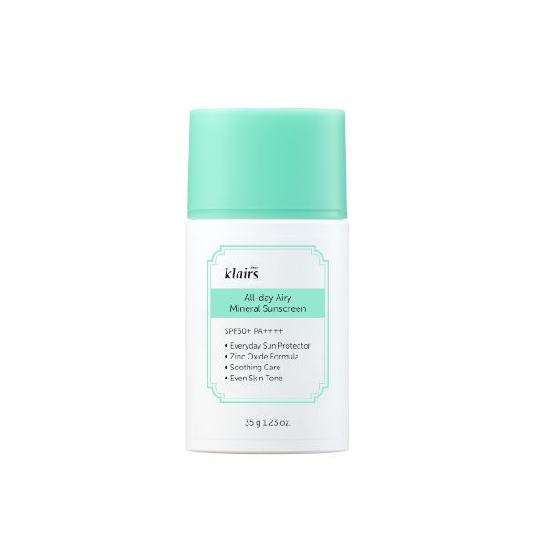 Klairs All-day Airy Mineral Sunscreen SPF50+ PA++++ - 35g