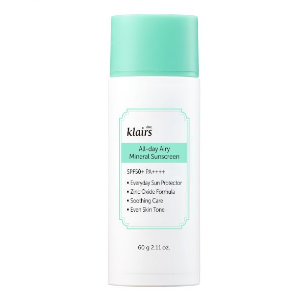 Klairs All-day Airy Mineral Sunscreen SPF50+ PA++++ - 60g