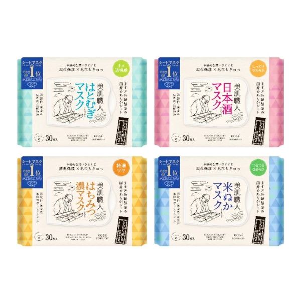 Kose Clear Turn Bihada-Syokunin Beautiful Skin Artisan Mask - 30 sheets