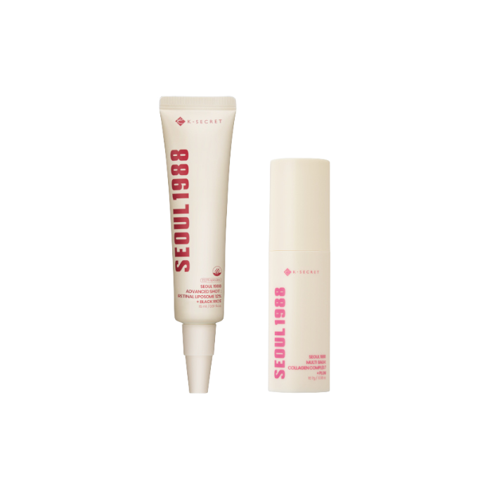 KSECRET SEOUL 1988 Advanced Shot : Retinal Liposome 12% + Black Rice - 15ml (1ea) & SEOUL 1988 Multi Balm : Collagen Complex 7 + Plum - 10.7g (1ea) Set