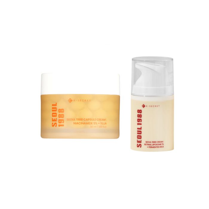 KSECRET SEOUL 1988 Capsule Cream : Niacinamide 5% + Yuja - 50ml (1ea) X Cream : Retinal Liposome 1% + Fermented Rice -50ml (1ea) Set