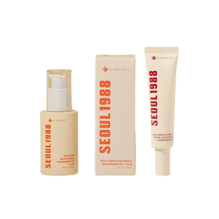 KSECRET SEOUL 1988 Glow Serum Niacinamide 15% + Yuja - 30ml (1ea) X Eye Cream Retinal Liposome 4% + Fermented Bean - 30ml (1ea) Set