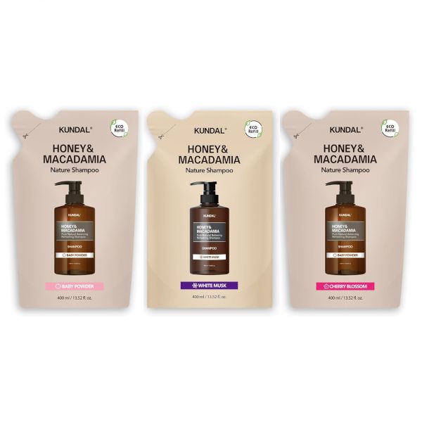 KUNDAL Honey & Macadamia Nature Shampoo - Refill Pack - 400ml