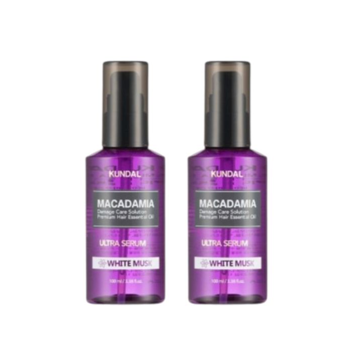 KUNDAL Macadamia Hair Serum - 100ml - DUO Set - White Musk