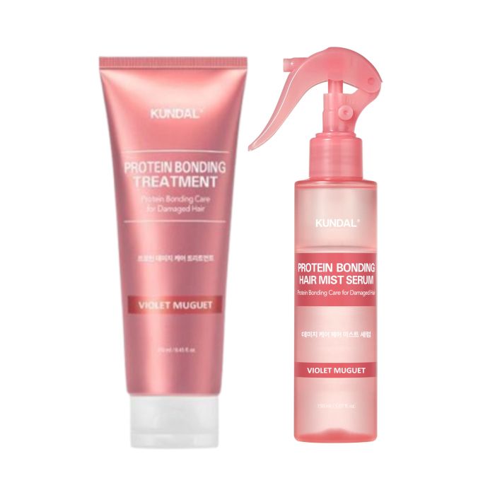 KUNDAL Protein Bonding Treatment 250ml + Hair Mist 150ml Set - Violet Muguet