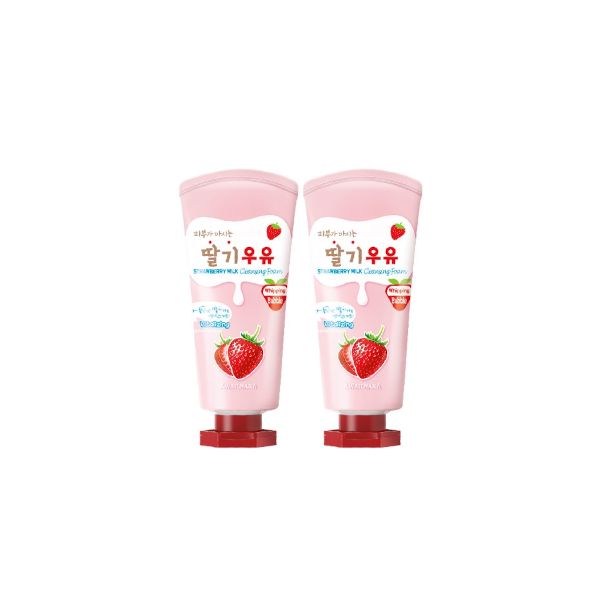 Kwailnara Strawberry Milk Cleansing Foam Set - 120ml*2ea