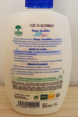 Crème lavante mains hydratante