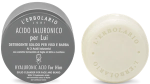 L'Erbolario Solid Cleanser Face And Beard Hyaluronic Acid For Him