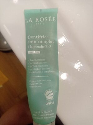 Dentifrice soin complet à la menthe bio