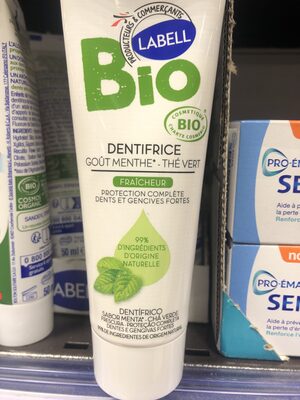 dentifrice bio goût menthe - thé vert