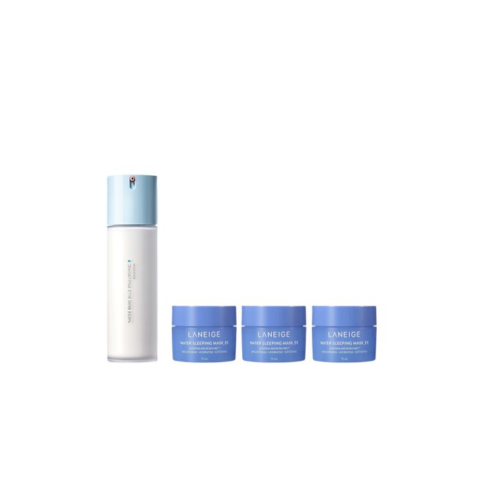 LANEIGE Water Bank Blue Hyaluronic Emulsion For Combination To Oily Skin - 120ml (1ea) + Water Sleeping Mask EX - 15ml (3ea) Set