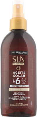 Aceite solar coco spf6 sun ultimate pistola