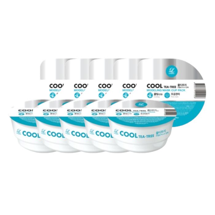 LINDSAY Modeling Mask Cup Pack - 28g - Cool Tea-Tree (5ea) Set