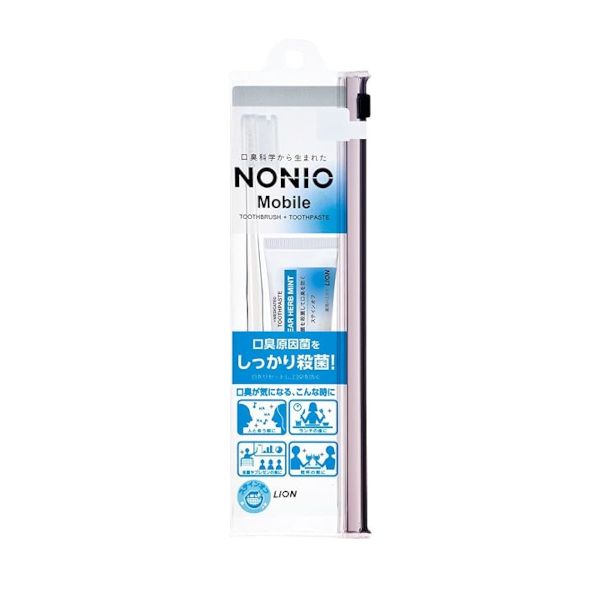 LION Nonio Mobile Toothbrush & Toothpaste Travel Set - 1 pc + 30g