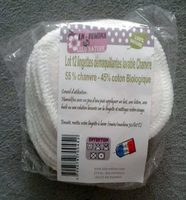 Lot 12 lingettes démaquillantes lavable Chanvre