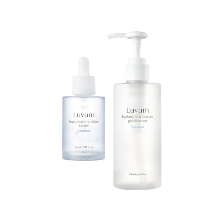LUVUM Bamboo Hyaluronic Moisture Serum - 30ml + Gel Cleanser - 200ml Set