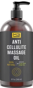 M3 Naturals Anti-cellulite Massage Oil Collagen And Stem Cell Infused