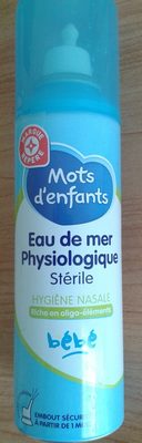 Eau de mer physiologique stérile bébé