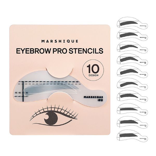MARSHIQUE Eyebrow Pro Stencils - 10 types