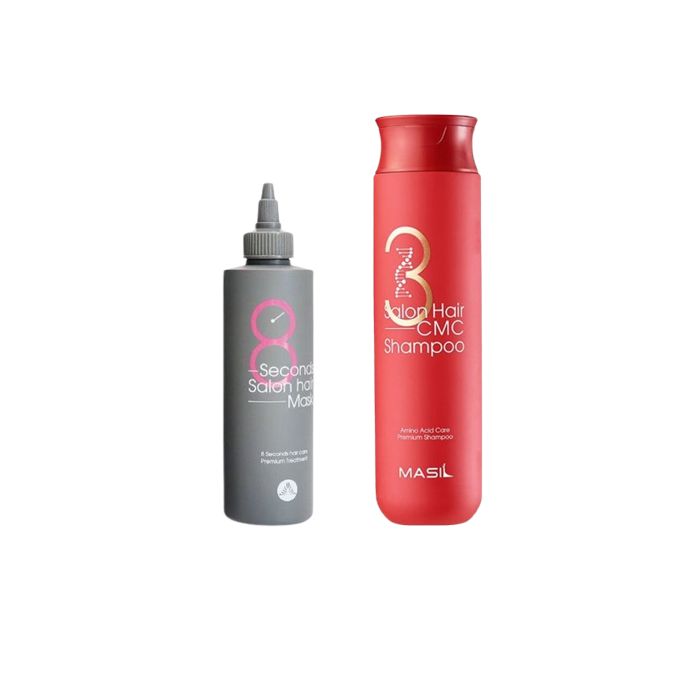 Masil 8 Seconds Salon Hair Mask - 200ml (1ea) + 3 Salon Hair CMC Shampoo - 300ml (1ea)Set