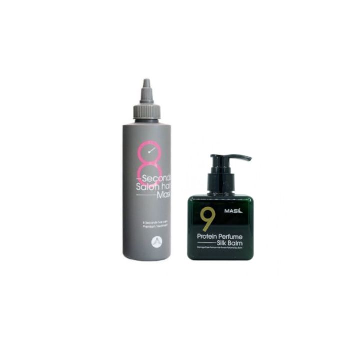 Masil 8 Seconds Salon Hair Mask - 200ml (1ea) + Protein Perfume Silk Balm - 180ml (1ea) Set