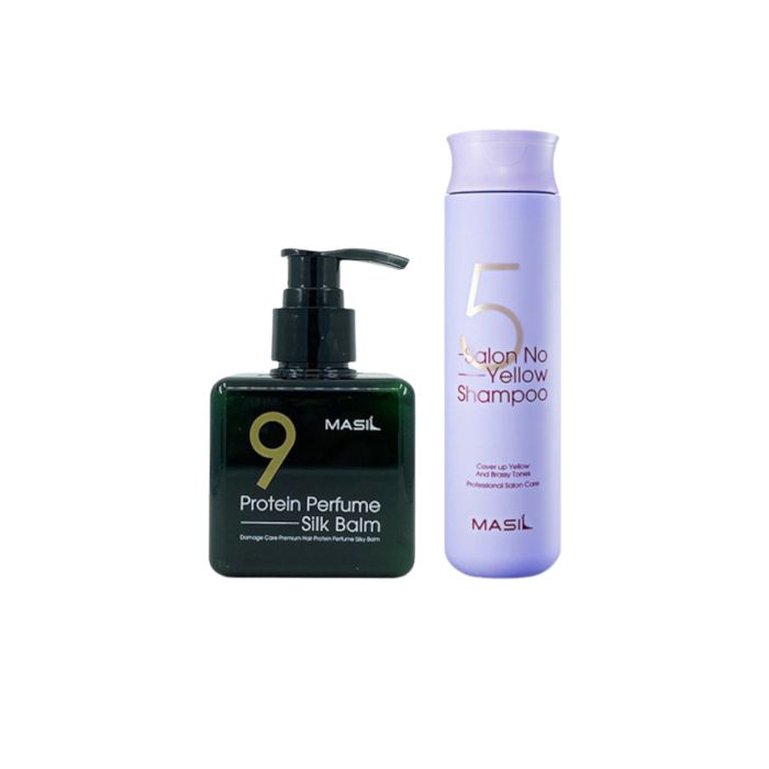 Masil Protein Perfume Silk Balm - 180ml (1ea) + 5 Salon No Yellow Shampoo - 300ml (1ea)Set