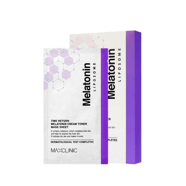 MAXCLINIC Time Return Melatonin Cream Toner Mask Sheet - 5pcs