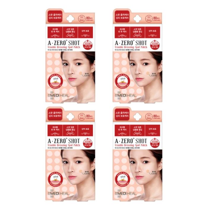 Mediheal A-zero Shot Trouble Dressing Spot Patch - 80pcs (4ea) Set