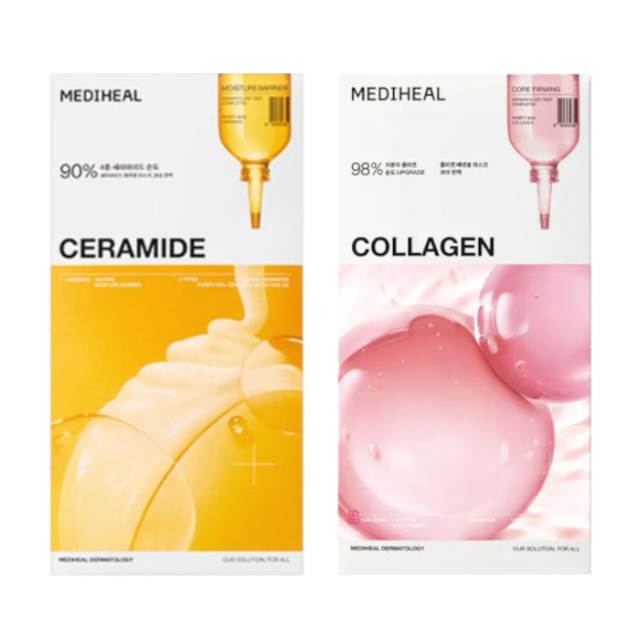 Mediheal Ceramide Essential Mask - 10pcs & Collagen Essential Mask - 10pcs Set