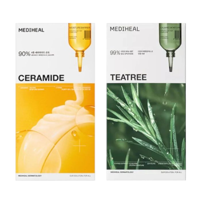 Mediheal Ceramide Essential Mask - 10pcs & Teatree Essential Mask - 10pcs Set