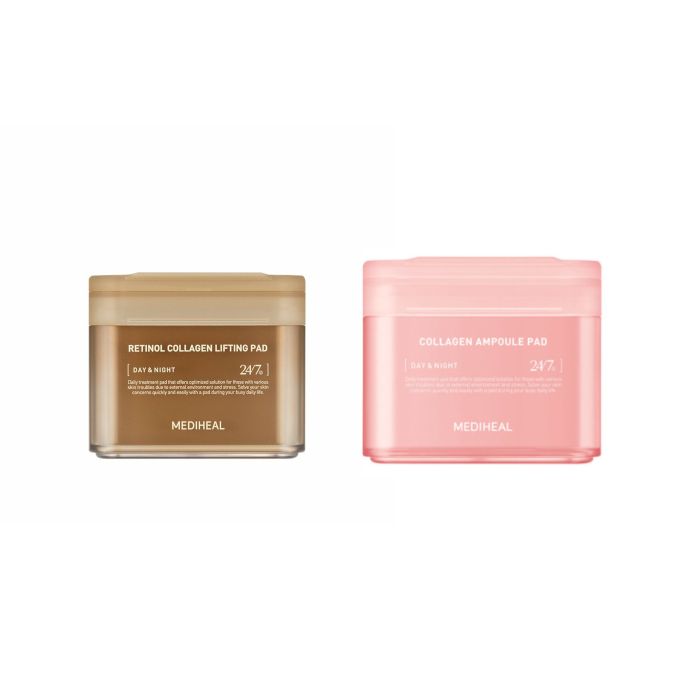Mediheal Collagen Ampoule Pad - 100ea (1ea) + Retinol Collagen Lifting Pad - 100ea (1ea) Set