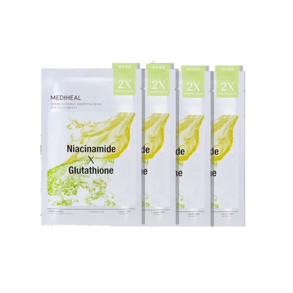 Mediheal Mediheal Derma Synergy Wrapping Mask Sheet for Blemish (Niacinamide x Glutathione) - 4pcs