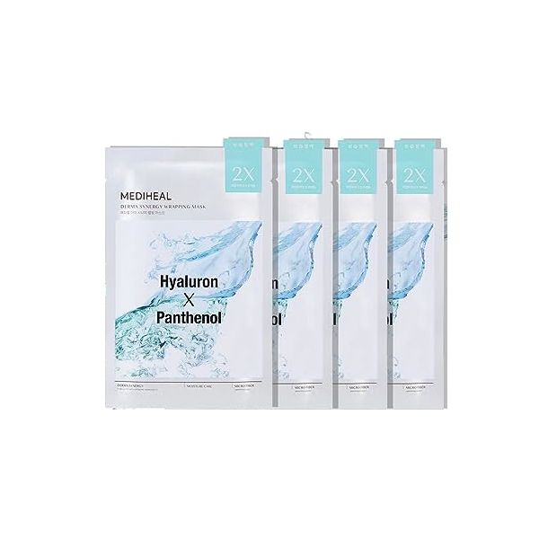 Mediheal Derma Synergy Wrapping Mask Sheet for Moisture (Hyaluron x Panthenol) - 4pcs