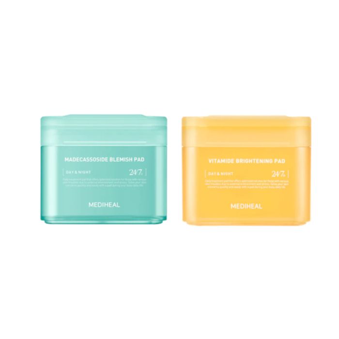 Mediheal Madecassoside Blemish Pad - 100ea (1ea) + Vitamide Brightening Pad - 100ea (1ea) Set