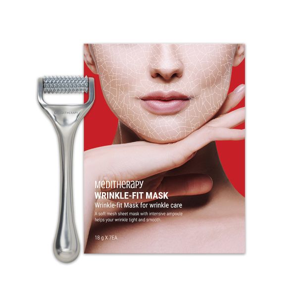 Meditherapy Wrinkle-Fit Mask & Facial Roller Set - 18g*7ea + 1pc
