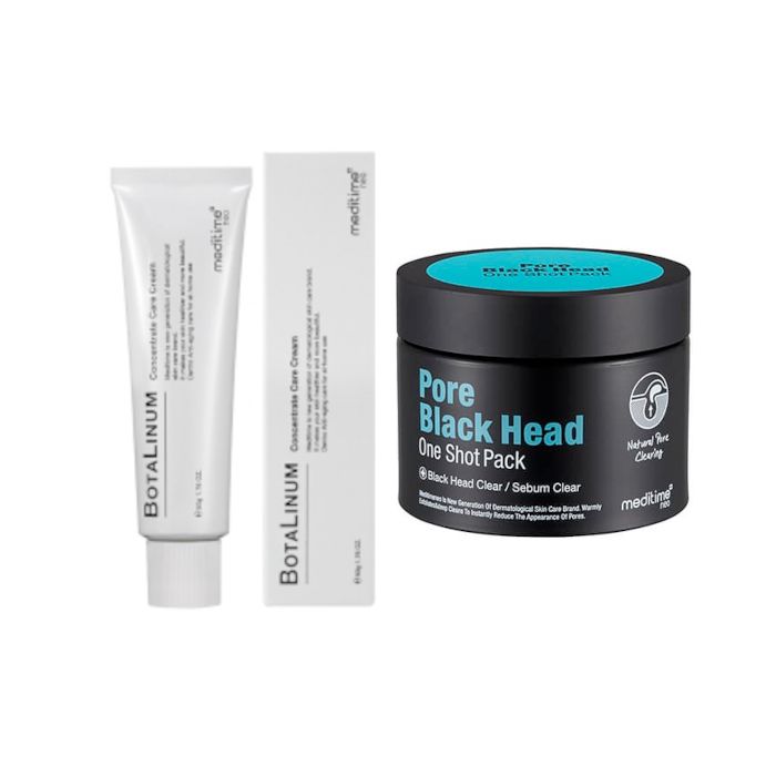 Meditime Botalinum Concentrate Care Cream - 50g + Pore BlackHead One Shot Pack - 100g Set