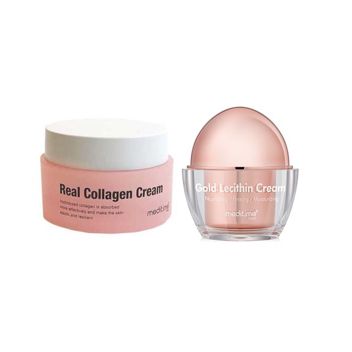 Meditime Real Collagen Cream - 50ml + Gold Lecithin Cream - 50g Set