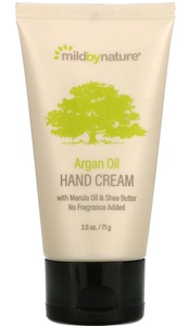 Mild By Nature Argan Oil Hand Cream With Marula Oil & Coconut Oil Plus Shea Butter - Soothing And Unscented
