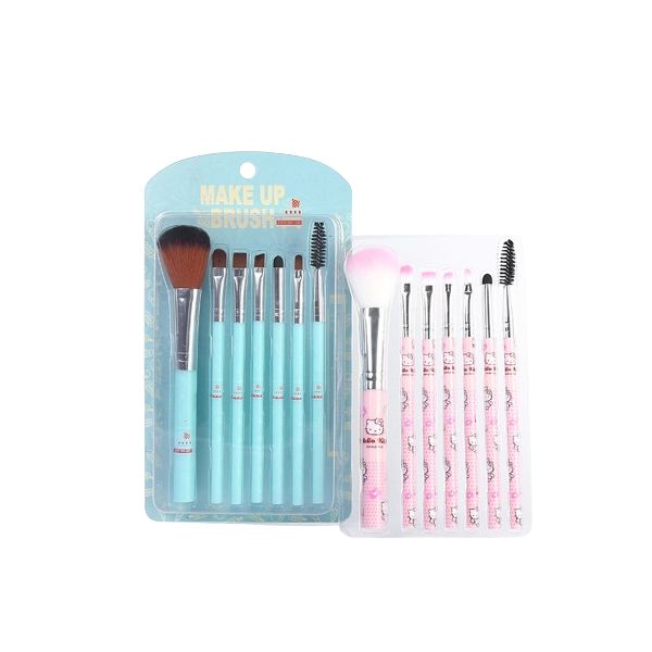 MINGXIER Cartoon Makeup Brush - 7pcs (Random Colour) - 1 set