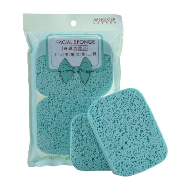 MINGXIER Facial Cleansing Sponge - Blue - 2pcs
