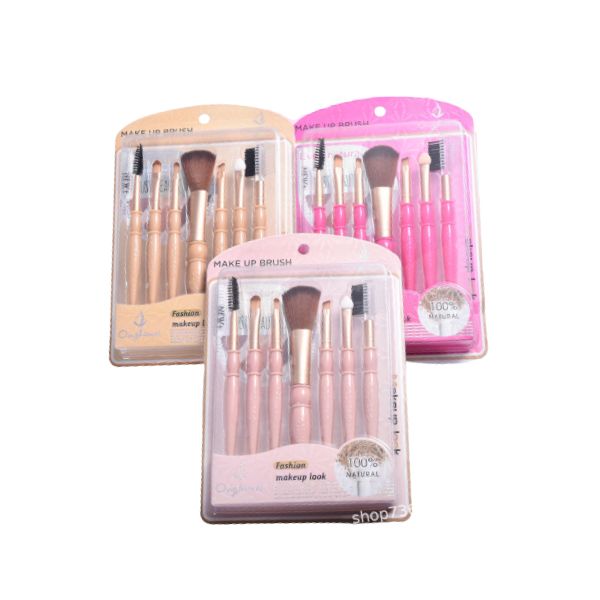 MINGXIER Fashion Makeup Brush - 7pcs (Random Colour) - 1 set